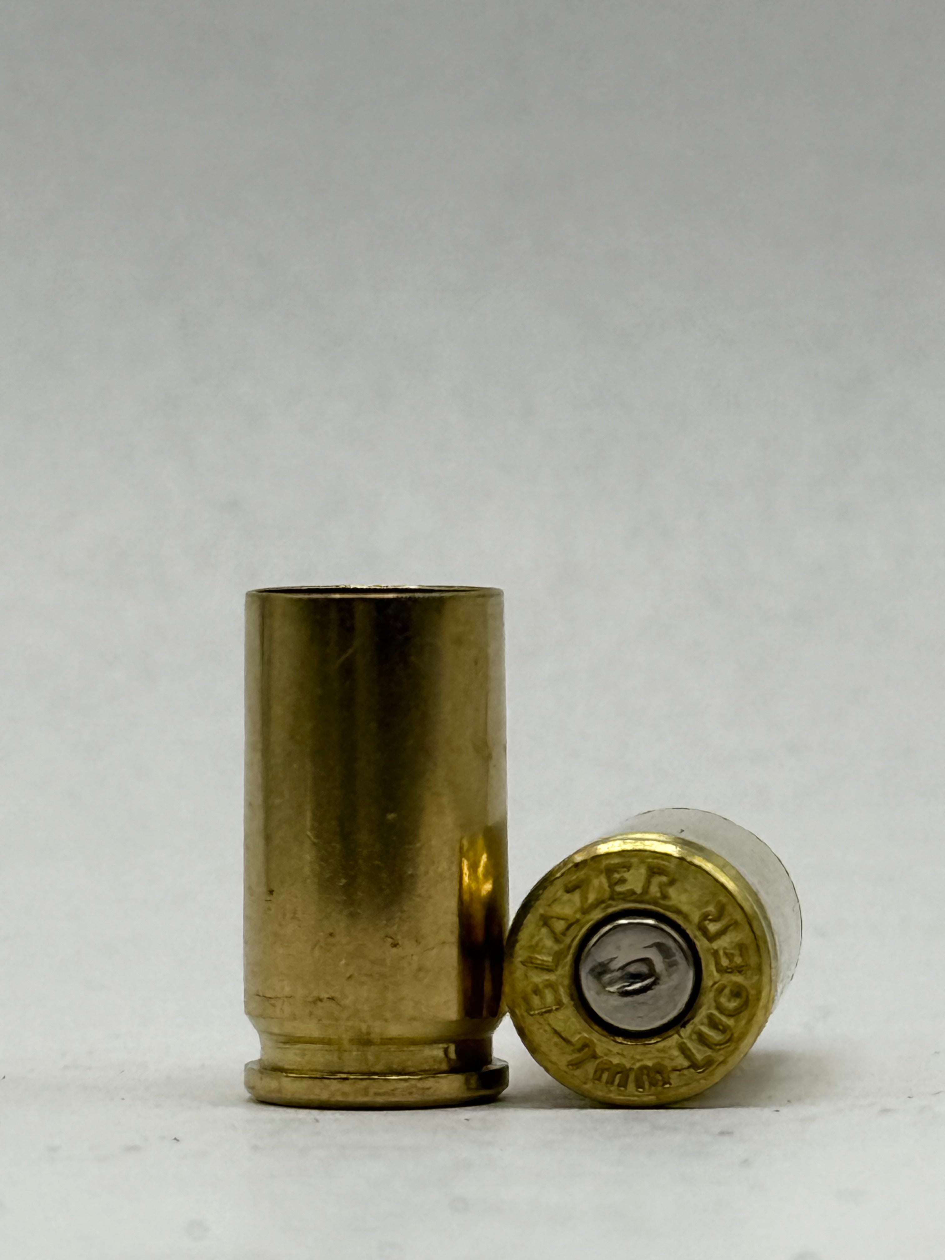 9mm Cleaned & Polished Brass Cases